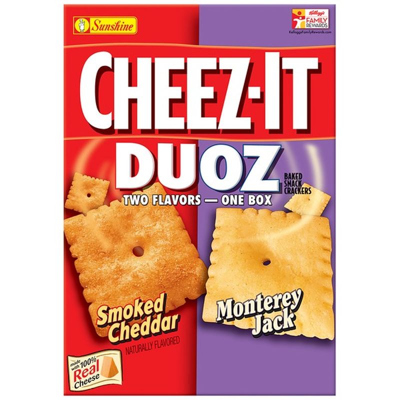 Cheez It Duoz Smoked Cheddar Monterey Jack Baked Snack Crackers