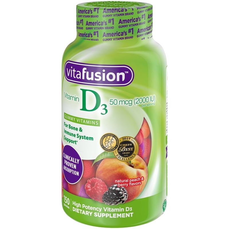 VitaFusion Vitamin D3 Gummy Vitamins, 150 Ct (150 ct) from JewelOsco
