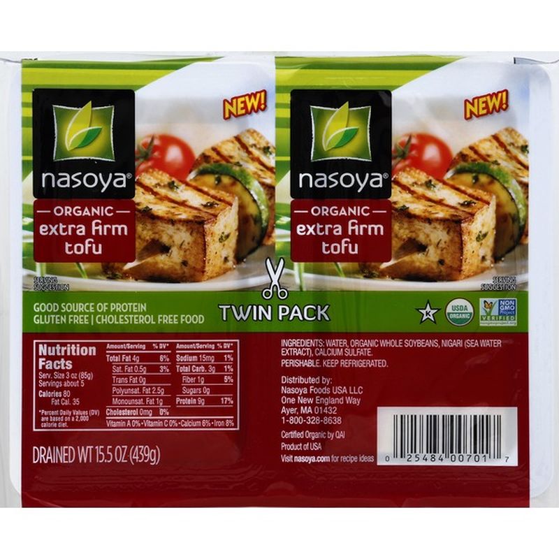 Nasoya Tofu, Organic, Extra Firm, Twin Pack (15.5 oz) from Giant Food