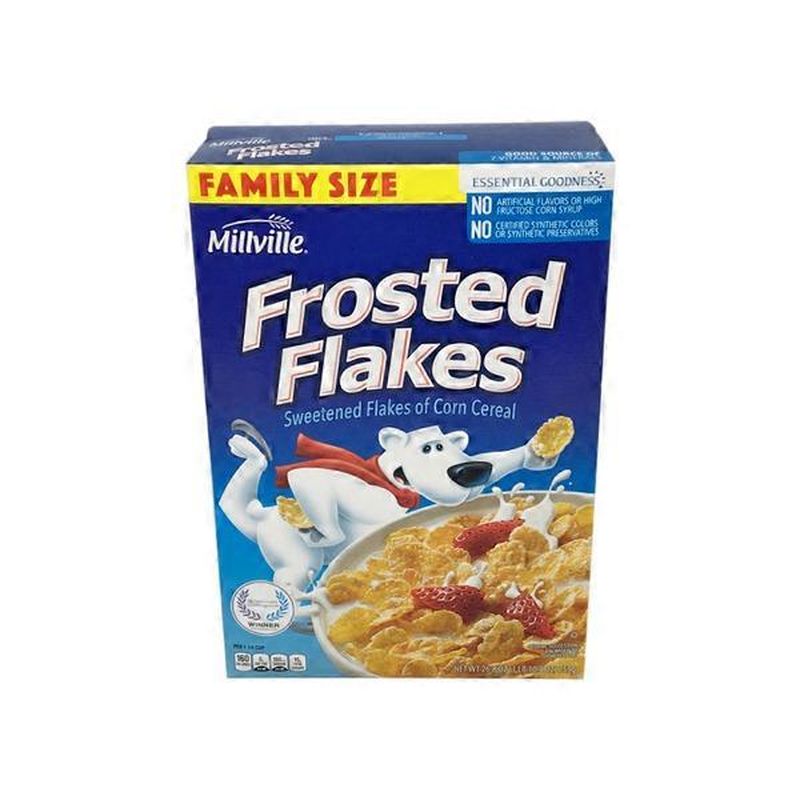 Millville Frosted Flakes Sweetened Flakes Of Corn Cereal (26.8 oz