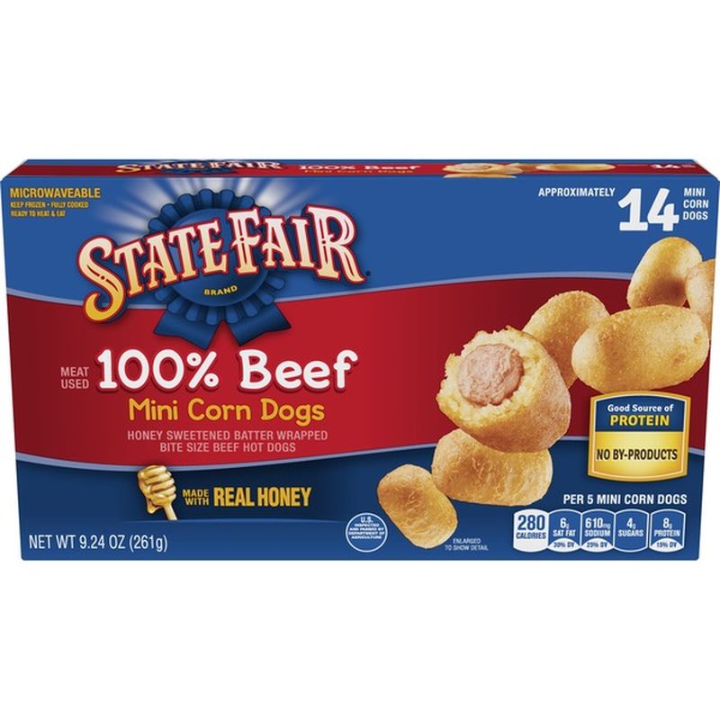 State Fair Beef Mini Corn Dogs, Frozen (0.578 lb) - Instacart