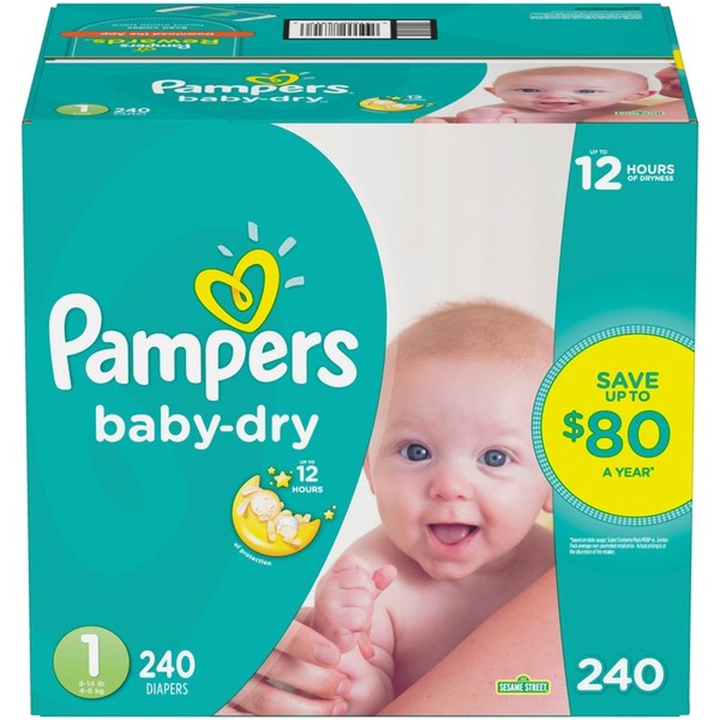 240 pampers size 1