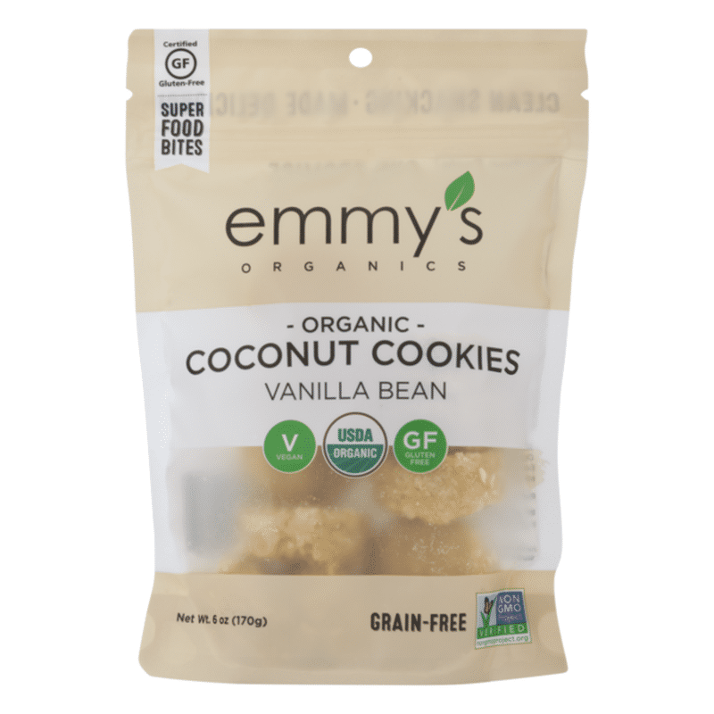 Emmy's Organics Coconut Cookies, Vanilla Bean (6 oz) - Instacart