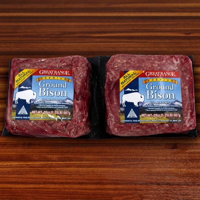 Great Range Buffalo Ground Bison 90 Lean (2.5 lb) Instacart