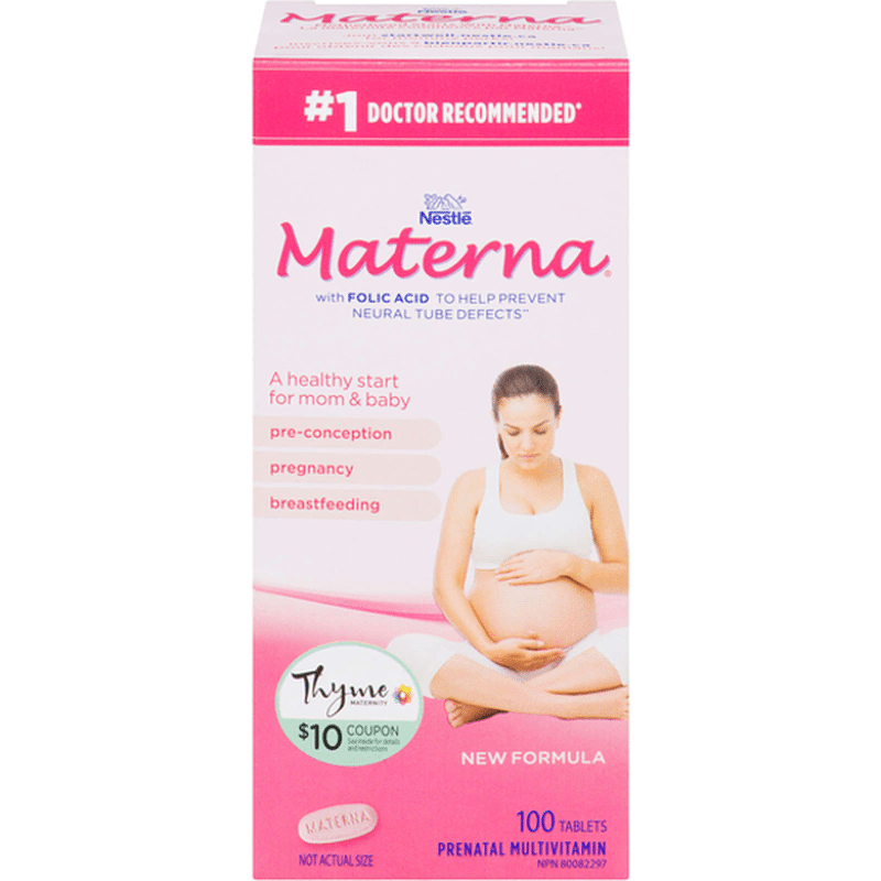 Nestle Materna Prenatal Postpartum Multivitamin Tablets (100 ct