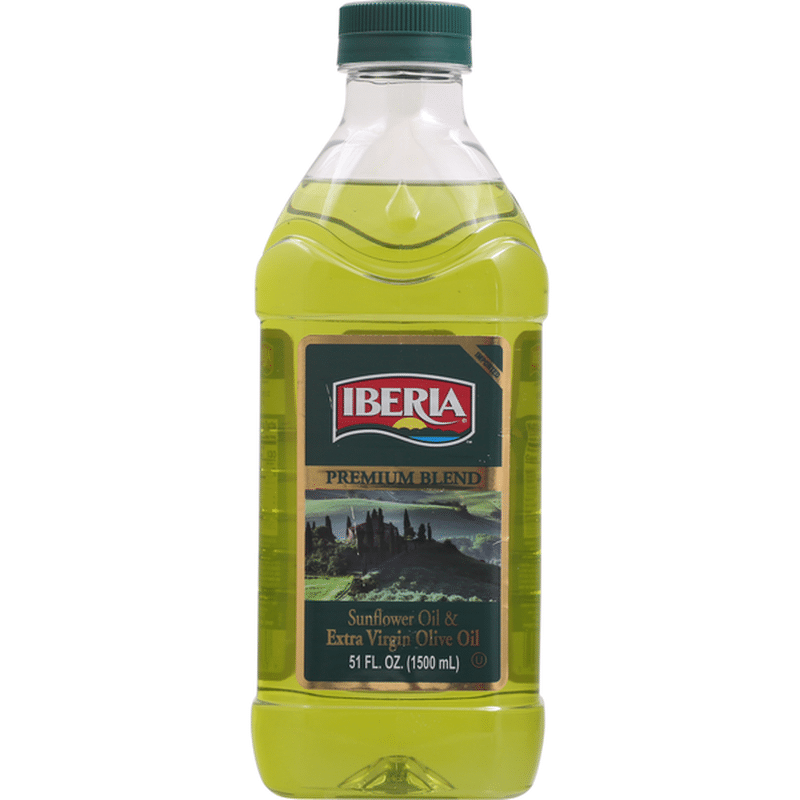 Iberia Sunflower Oil & Extra Virgin Olive Oil, Premium Blend (51 fl oz