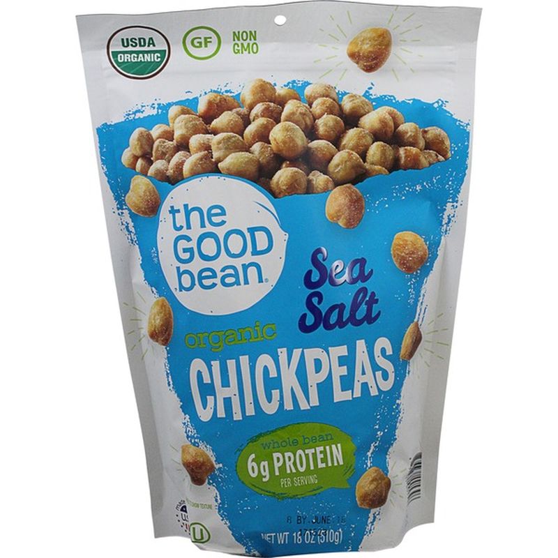 The Good Bean Organic Sea Salt Roasted Chickpeas (18 oz) from Costco ...