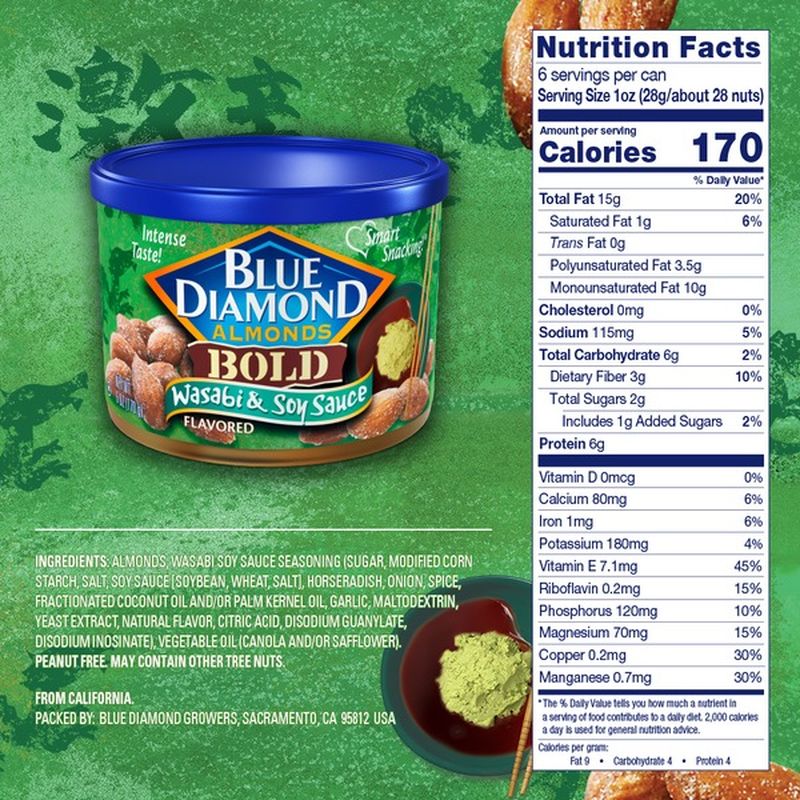 Blue Diamond Almonds Bold Wasabi & Soy Sauce (6 oz) from Ballinger