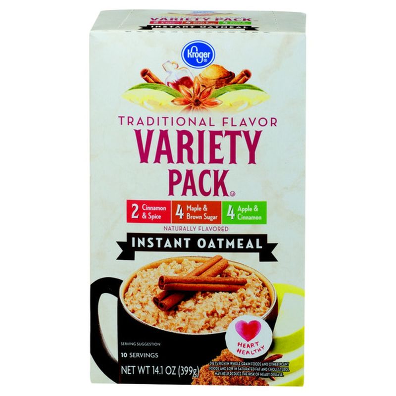 Kroger Traditional Flavor Instant Oatmeal Variety Pack