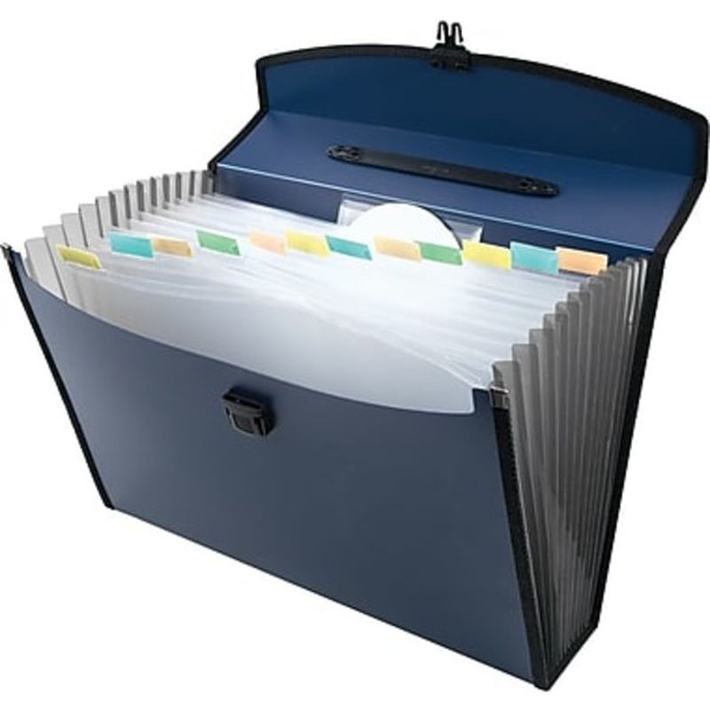 Staples legal size 13 pocket poly portable expanding file each 