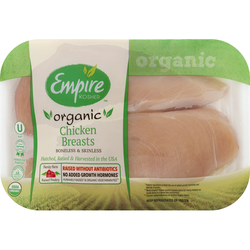 Empire Kosher Chicken Breasts, Organic, Boneless & Skinless (1 each