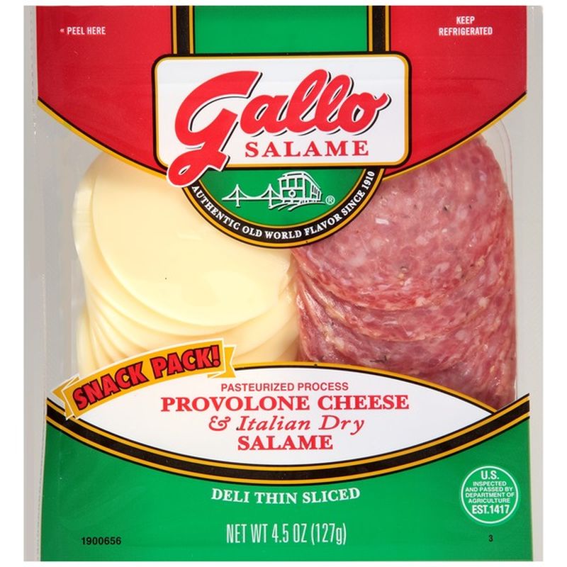 Gallo Salame Provolone Cheese & Italian Dry Salame, Deli Thin Sliced