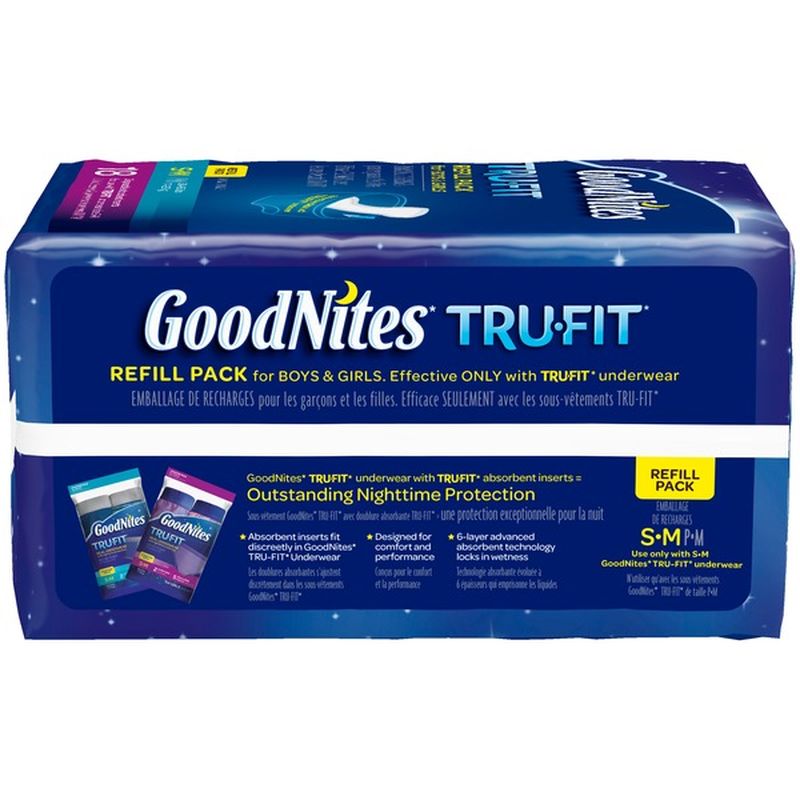 GoodNites TRUFIT Disposable Absorbent Inserts for Boys & Girls (18 ct