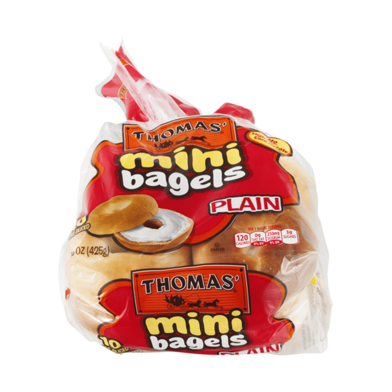 Thomas Plain Mini PreSliced Bagels (10 ct) from Stop & Shop Instacart