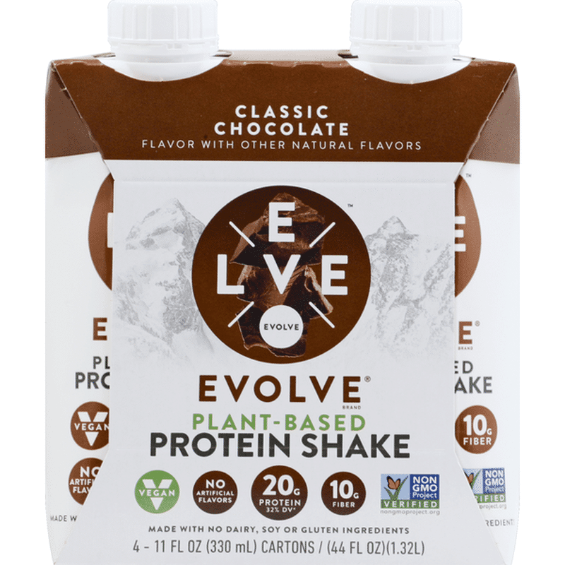 Evolve Chocolate Protein Shake (4 each) Instacart