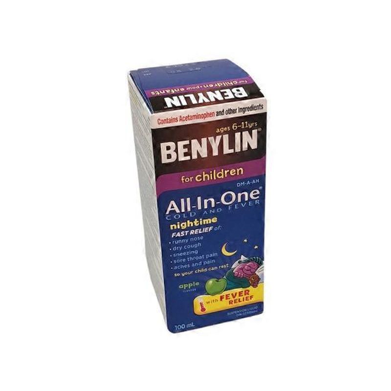 Benylin All In One Cold & Fever Syrup For Children (100 ml) Instacart