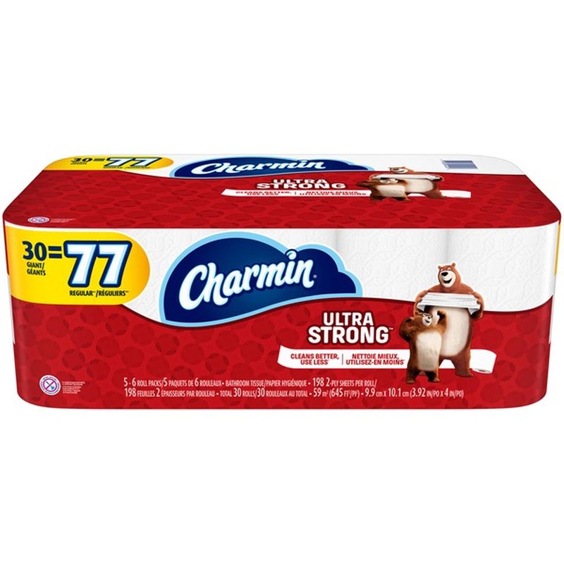 Charmin Giant Ultra Strong Toilet Paper 30 Rolls Charmin Giant Ultra ...