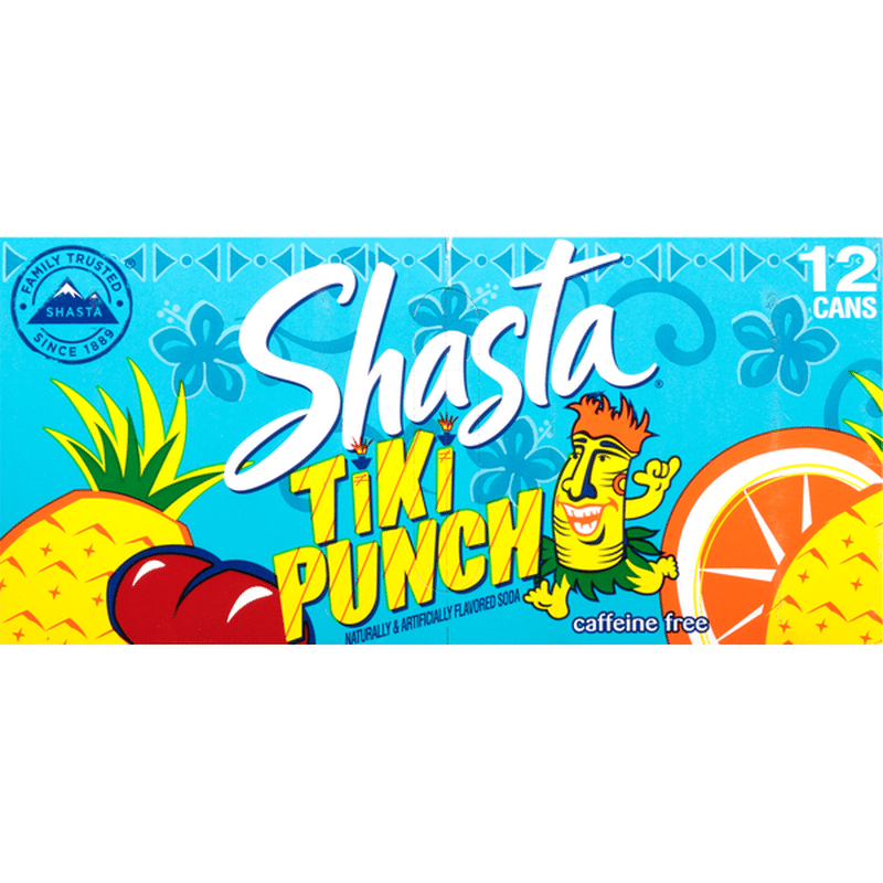 Shasta Soda, Caffeine Free, Tiki Punch (12 fl oz) Delivery or Pickup ...