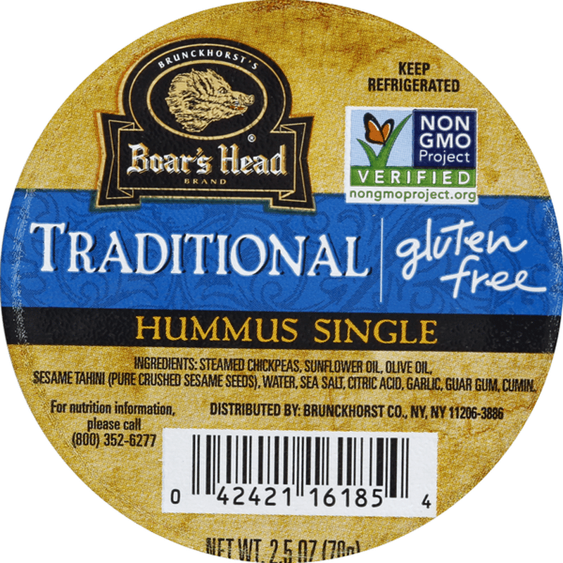 Boar's Head Hummus Single, Traditional (2.5 oz) Instacart