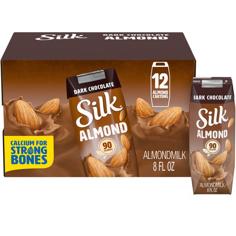 Silk ShelfStable Dark Chocolate Almond Milk Singles (8 fl oz) Instacart