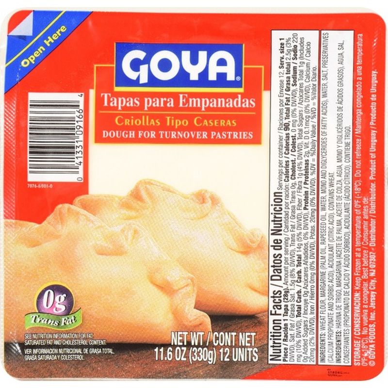 goya para empanadas dough for turnover pastries