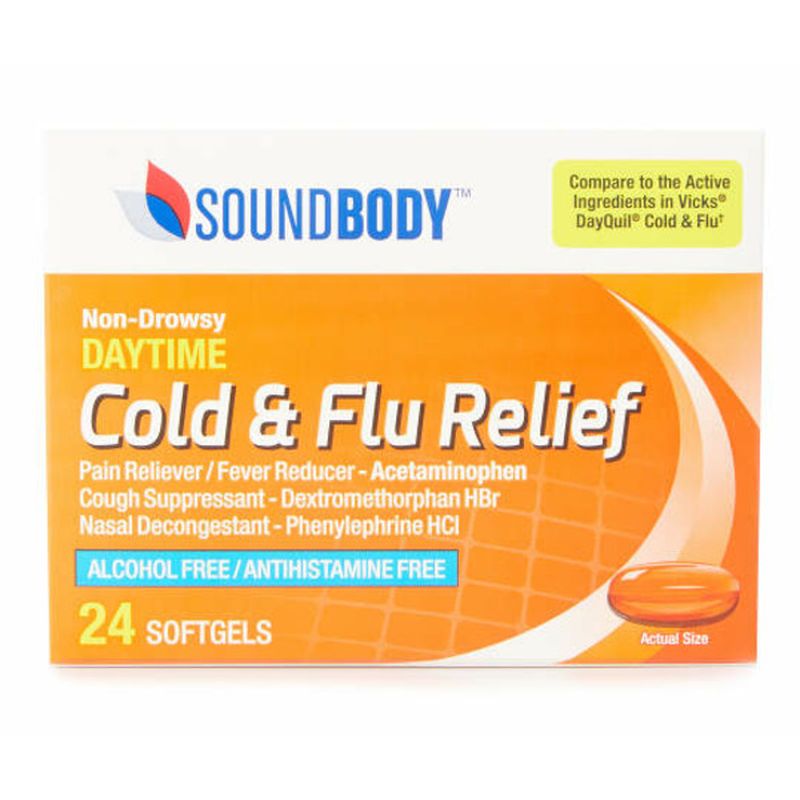 Sound Body Daytime Cold & Flu Relief Softgels (24 ct) Instacart