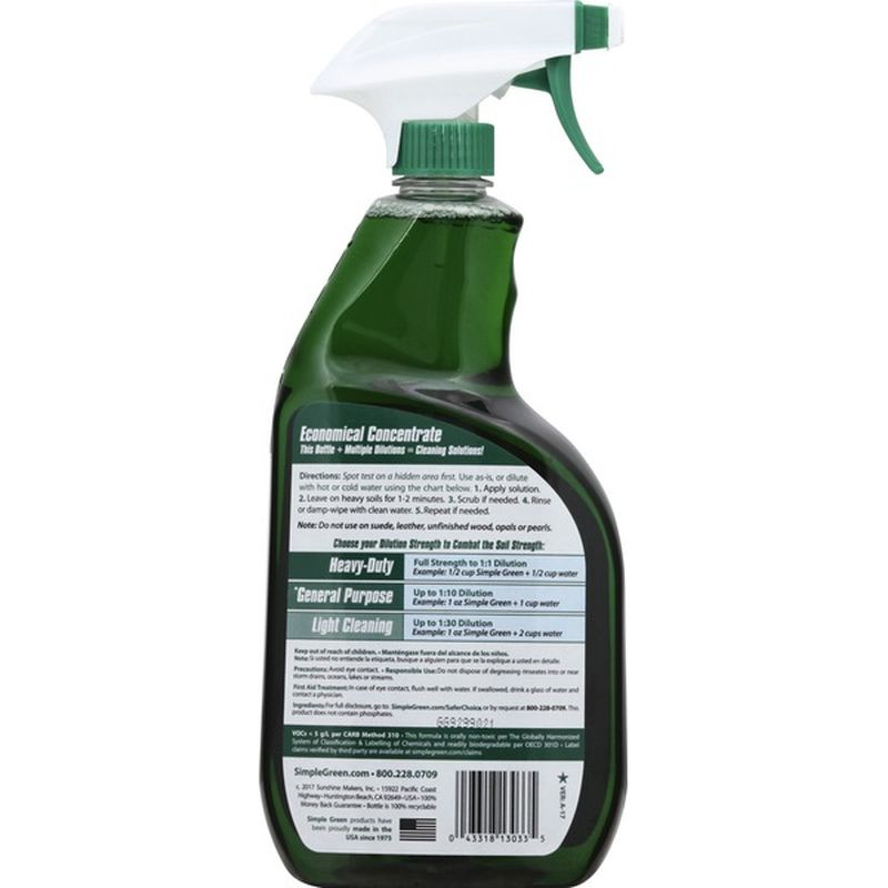 Simple Green All-Purpose Cleaner, Concentrated (32 oz) - Instacart