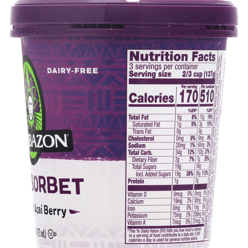 Sambazon Sorbet, Original Acai Berry (1 pt) Instacart
