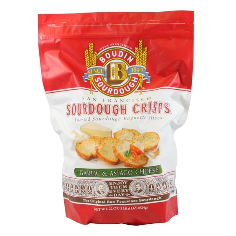Boudin Sourdough Garlic & Asiago Cheese Sourdough Crisps (22 oz) from