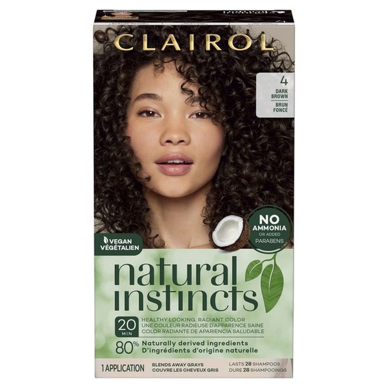 Natural Instincts Hair Color, Nutmeg Dark Brown 4 (1 each) - Instacart