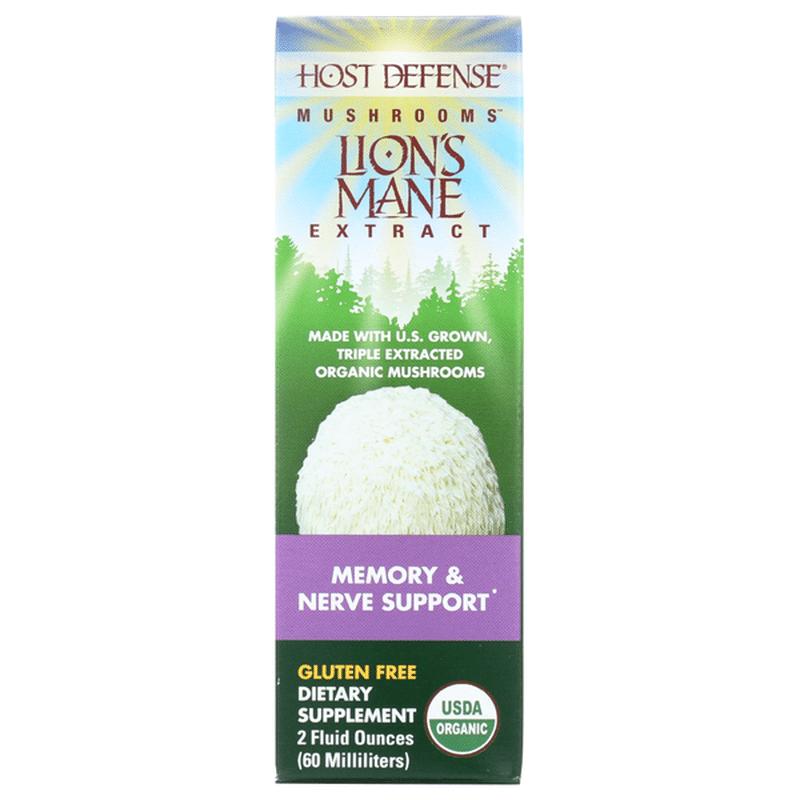 Host Defense Lion's Mane Mushrooms Extract for Memory & Nerve Support