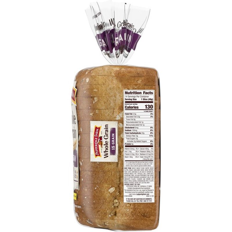 Pepperidge Farm® Whole Grain 15 Grain Bread (24 oz) from Publix - Instacart