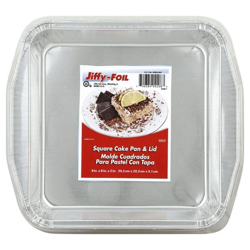 Jiffy Foil Cake Pan & Lid, Square (1 each) Instacart