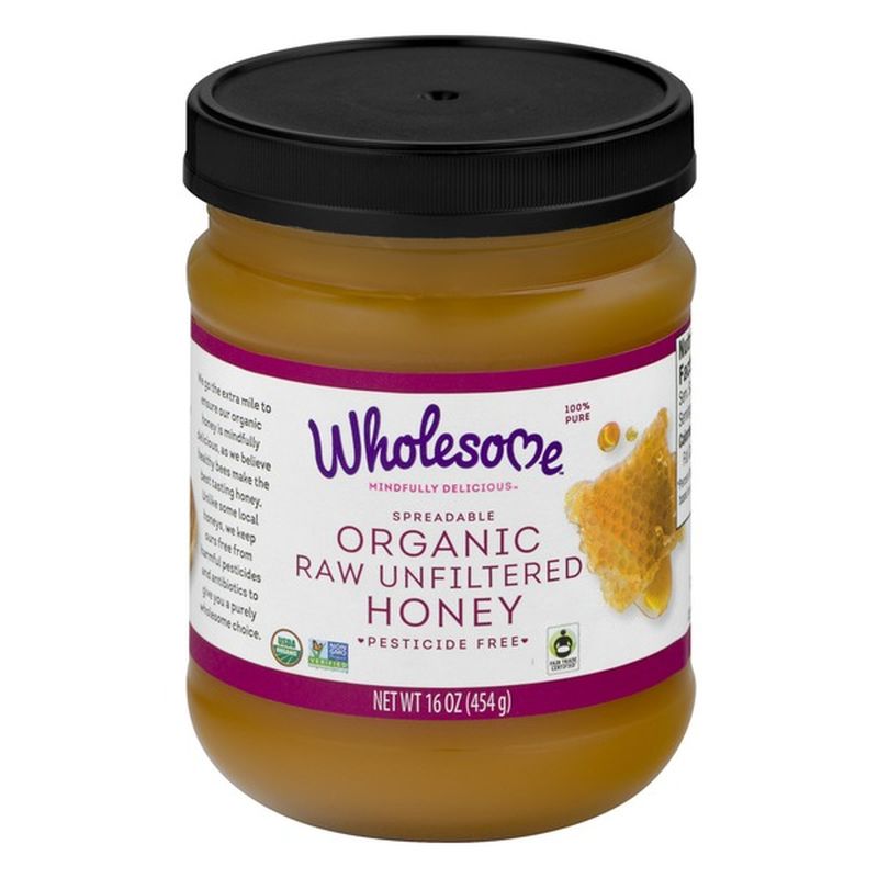 Wholesome Honey, Organic, Raw Unfiltered, Spreadable (16 oz) - Instacart