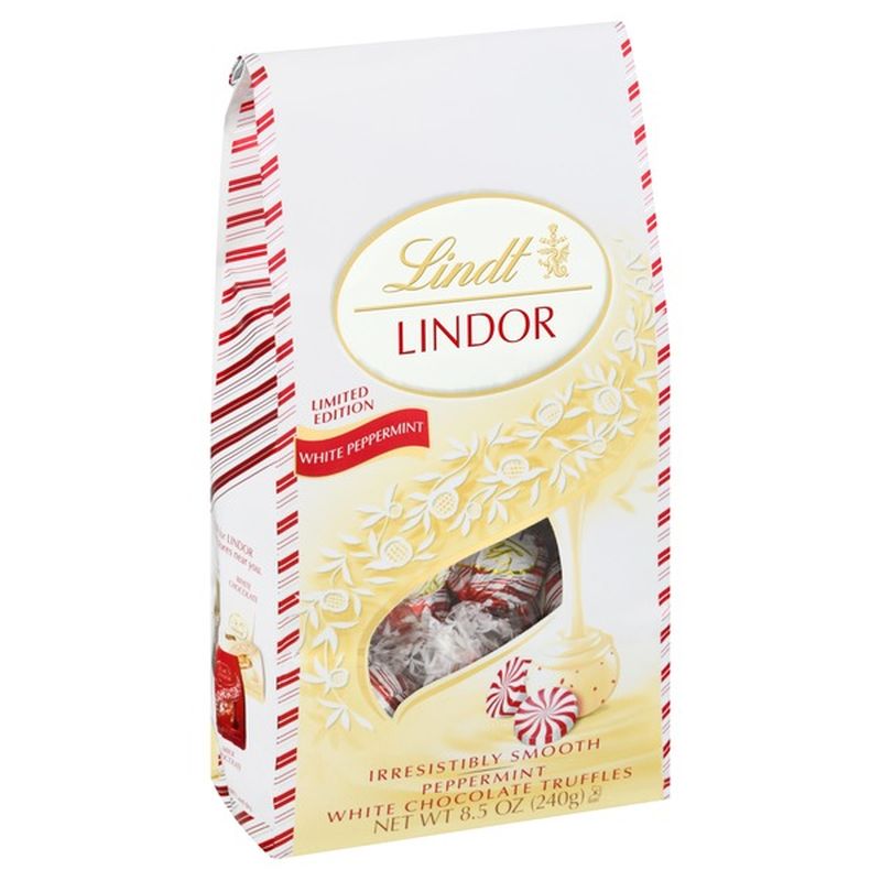 Lindt Lindor Holiday White Chocolate Peppermint Truffles 85 Oz Delivery Or Pickup Near Me 0319