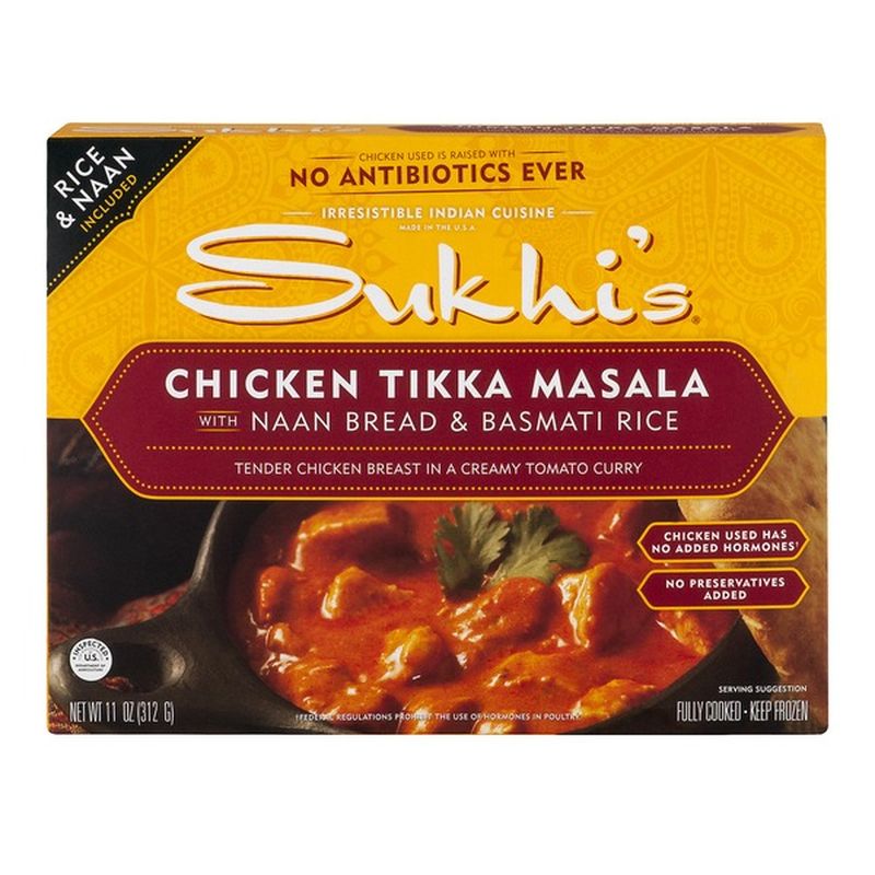 Sukhi's Chicken Tikka Masala With Naan Bread & Basmati Rice (11 Oz ...