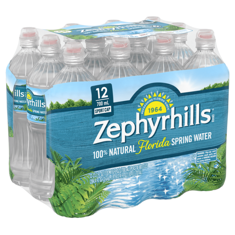 Zephyrhills No Flavor 100% Natural Spring Water (23.7 oz) - Instacart