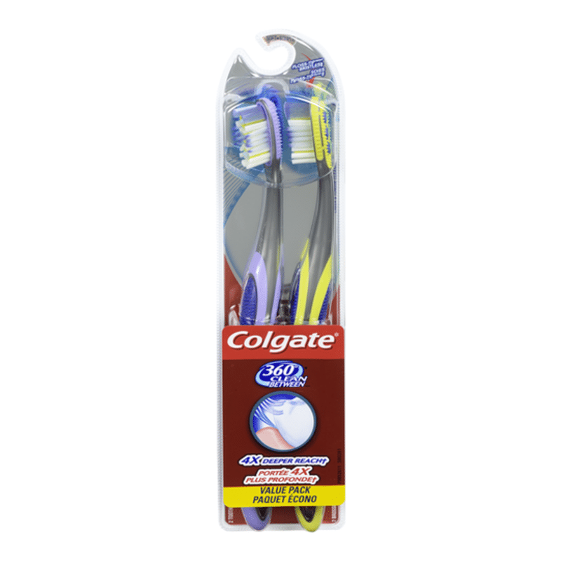 Colgate 360 Clean Between Toothbrush Value Pack (2 ct) Instacart