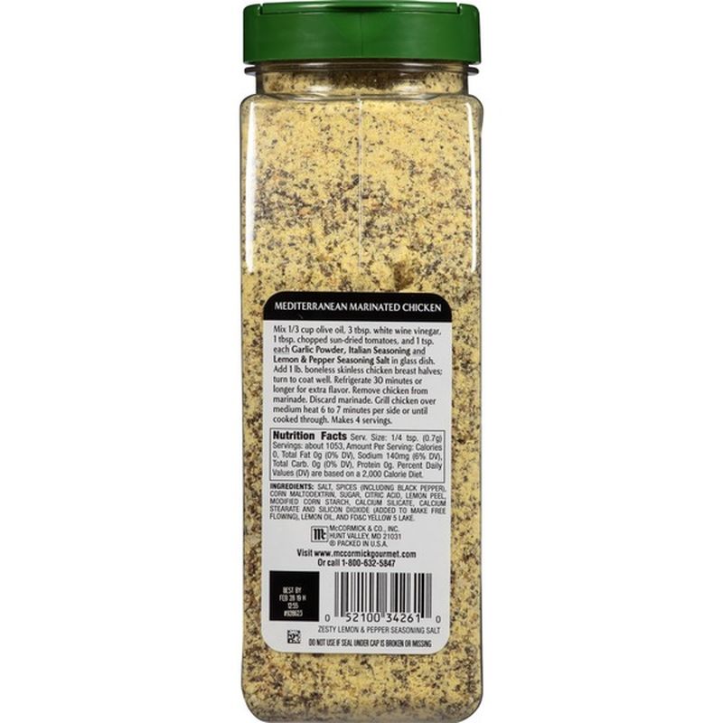 Mccormick Gourmet™ Zesty Lemon And Pepper Seasoning Salt 26 Oz Instacart