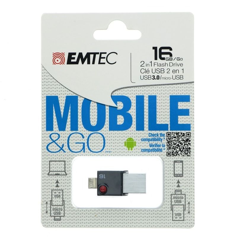 Emtec 3.0 OTG T200 16 GB Flash Drive USB