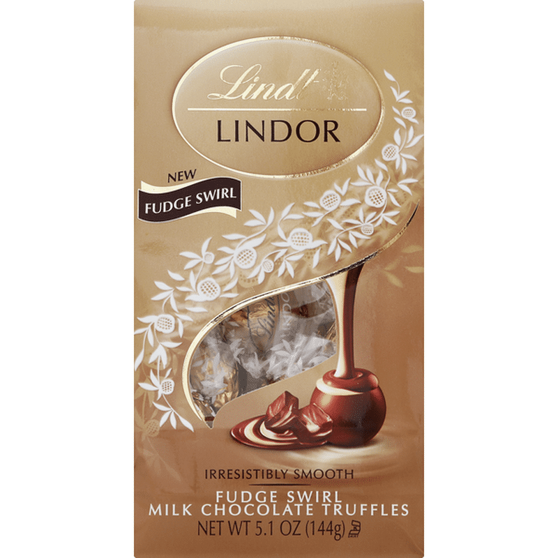 Lindt LINDOR Fudge Swirl Milk Chocolate Candy Truffles (5.1 oz