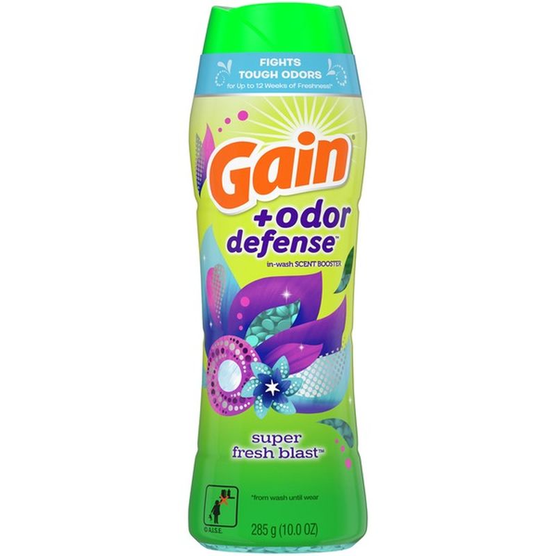 Gain Odor Defense InWash Scent Booster, Super Fresh Blast Scent (10 oz
