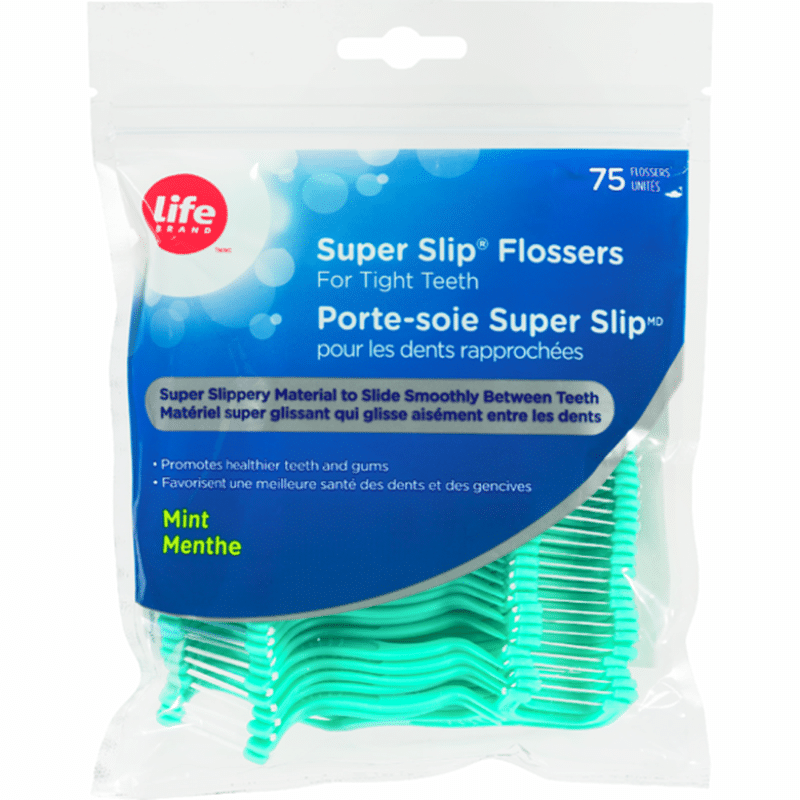 Life Brand Tight Teeth Slip Dental Flosser (75 ct) Instacart