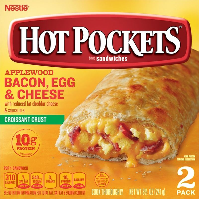 Hot Pockets Applewood Bacon, Egg & Cheese Frozen Sandwiches (4.5 oz