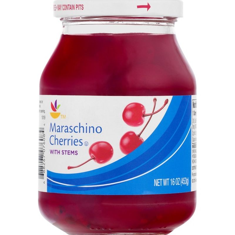 Ahold Maraschino Cherries With Stems 16 Oz From Stop And Shop Instacart