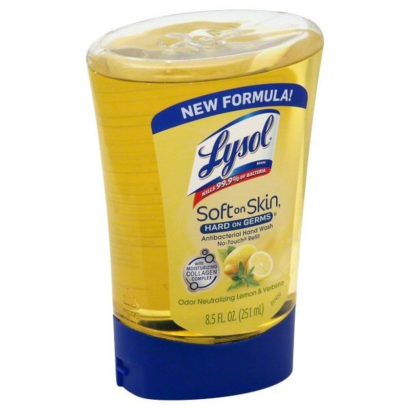 Lysol NoTouch Antibacterial Odor Neutralizing Lemon & Verbena Hand Soap Refill (8.5 fl oz