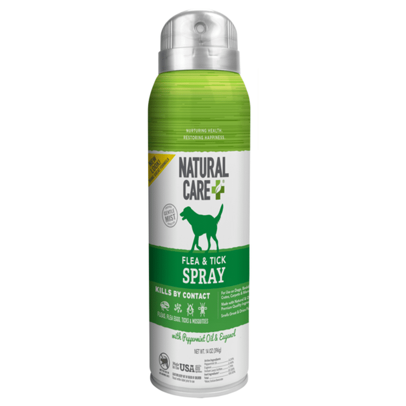 Natural Care + Flea &amp; Tick Spray, with Peppermint Oil