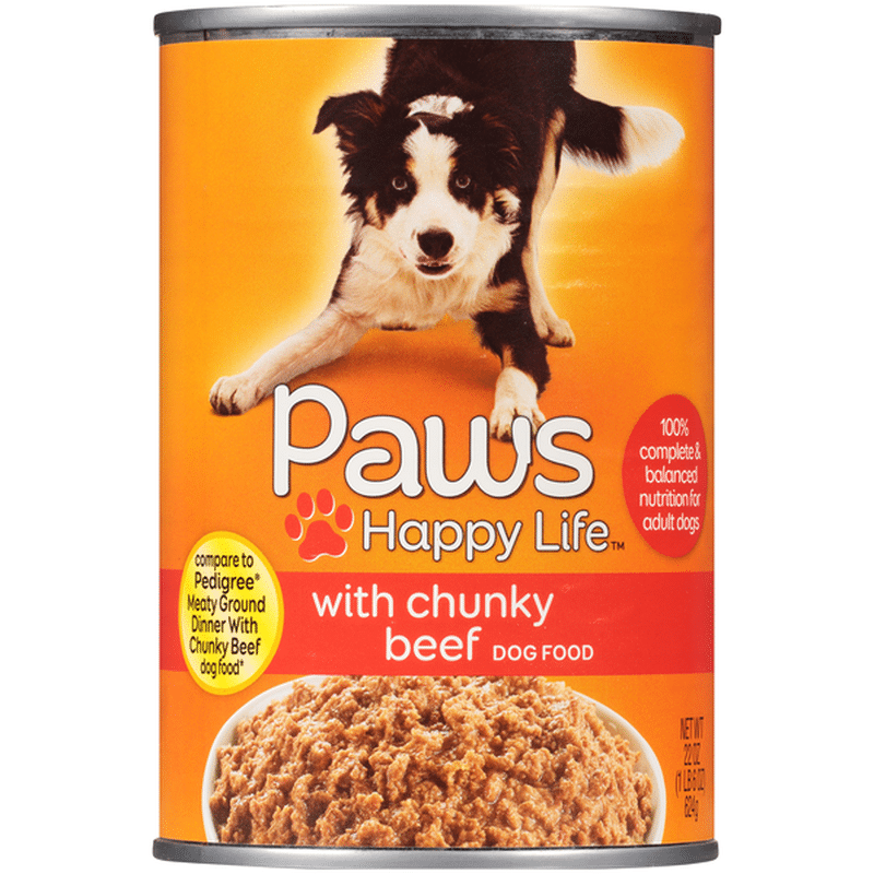 Paws Happy Life Chunky Beef Dog Food (22 oz) Instacart