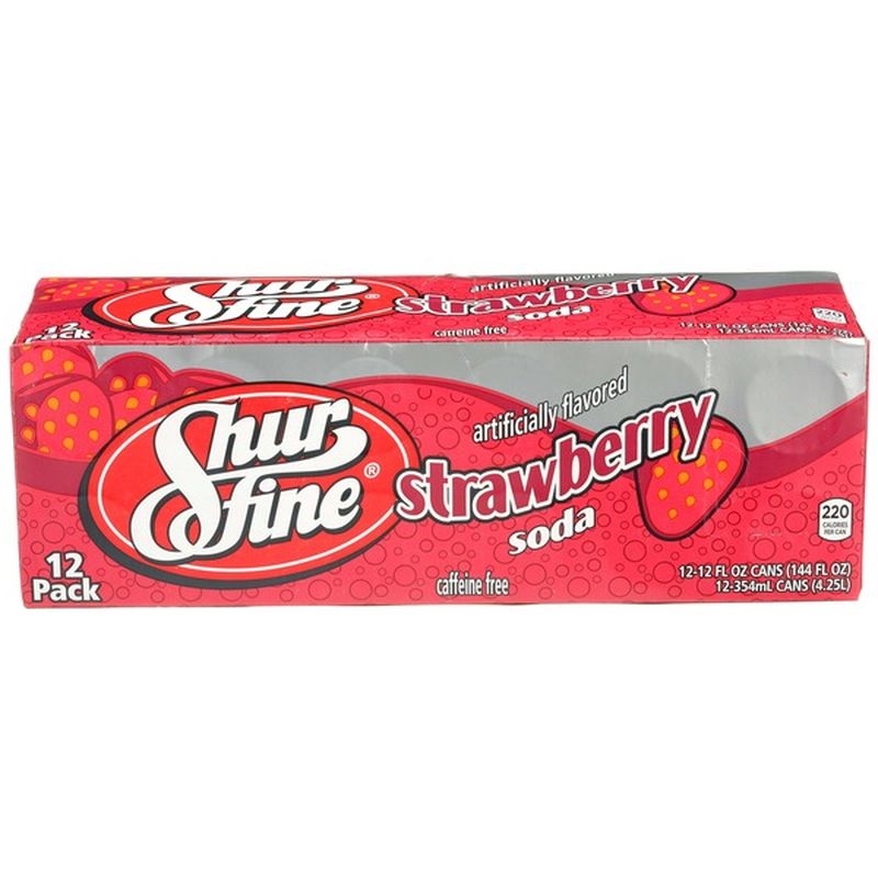 Shurfine Strawberry Soda (12 fl oz) - Instacart