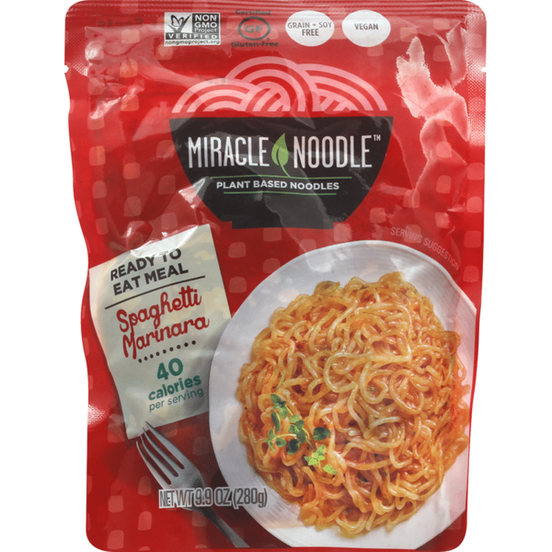 Miracle Noodle Gluten Free Ready-to-Eat Meal, Spaghetti Marinara (10 oz ...